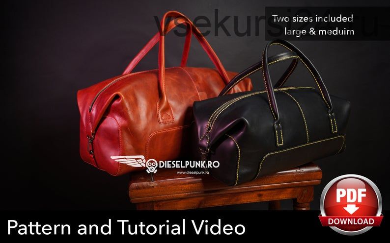 [DieselpunkRo] Выкройка спортивной сумки из кожи