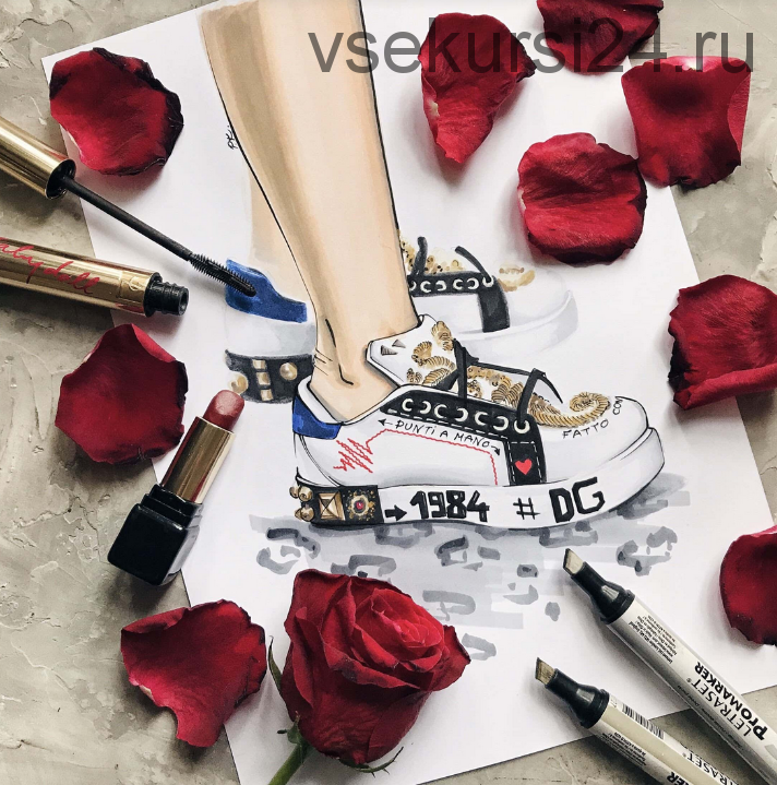 [FantasyRoom] Fashion иллюстрация 'Кеды Dolce&Gabbana' (Екатерина Пашегор)