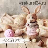 [Игрушки] Мк Кролик Федор + сет с одеждой для него : свитер, снуд, платье, шапка 'Эльф' (jetkat.spb)