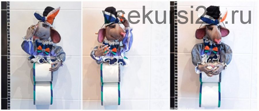 [Пампуландия] Крыска Клара- хранительница туалетной бумаги (Инесса Петухова)