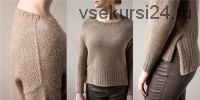 [Вяжи.ру] Женский пуловер с модифицированным спущенным плечом Camber (Purl Soho)