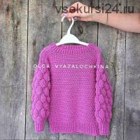 Детский свитер Малинки крючком (olga_vyazalochkina)