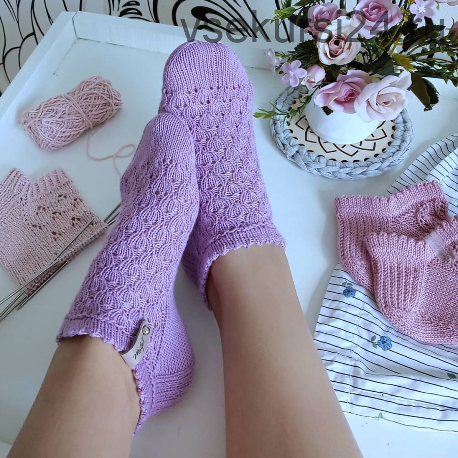 Носки flowers_socks (mage_knits)