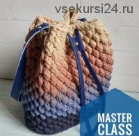 Вязание сумки из трикотажной пряжи (Наталья Василенко)