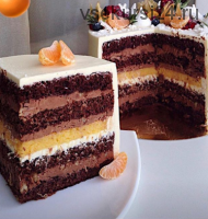Бисквитный торт 'Апельсин-Шоколад' (kasadelika)
