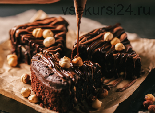 Брауни с 3 видами шоколада (Алина Ахмадиева)