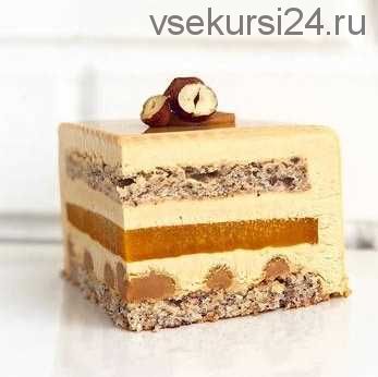[Кондитерка] Авторский рецепт муссового торта «Фундук, карамель» (Юлия Тарасова) @tarasyulya