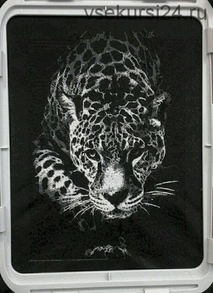 Ягуар на черном,дизайн для машинной вышивки (Анна Ефимова)