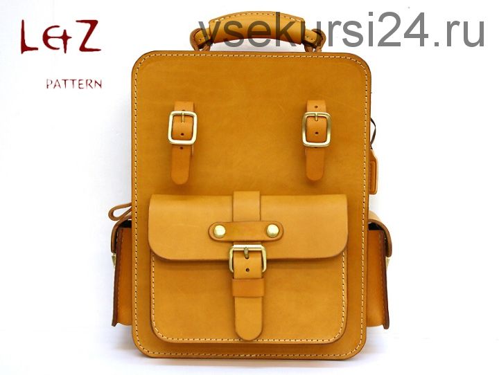 Кожаная сумка-ранец с карманами, модель Bxk-29 (LetZ pattern)