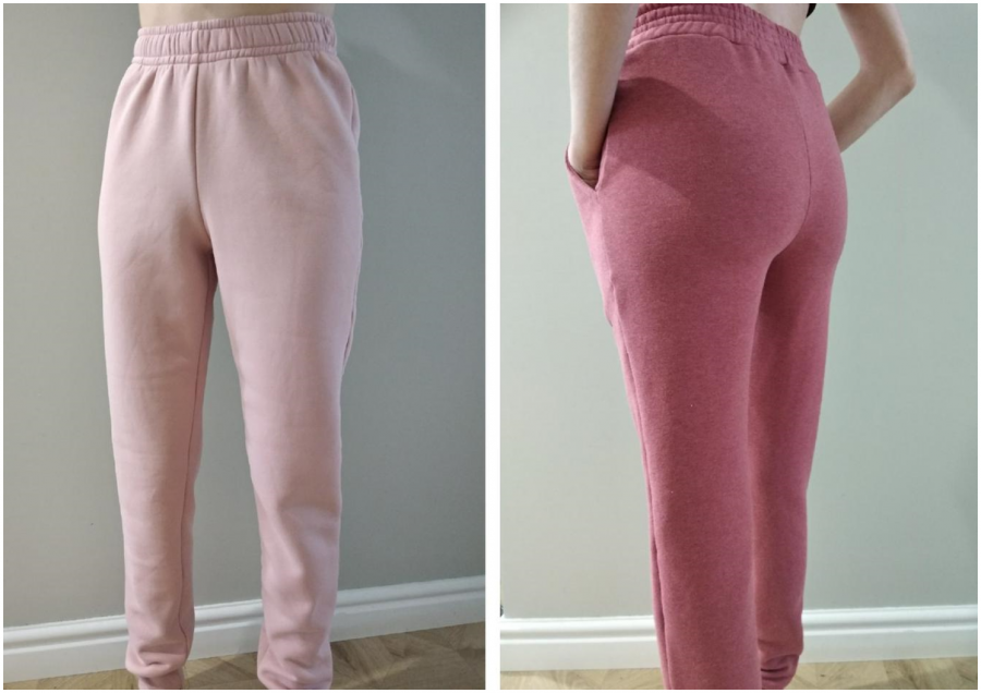 Женские трикотажные брюки, выкройка. Размер на ОБ 112-116 см (Алибрия)