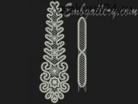 [Embgallery] Дизайн машинной вышивки «Кружевной галстук»
