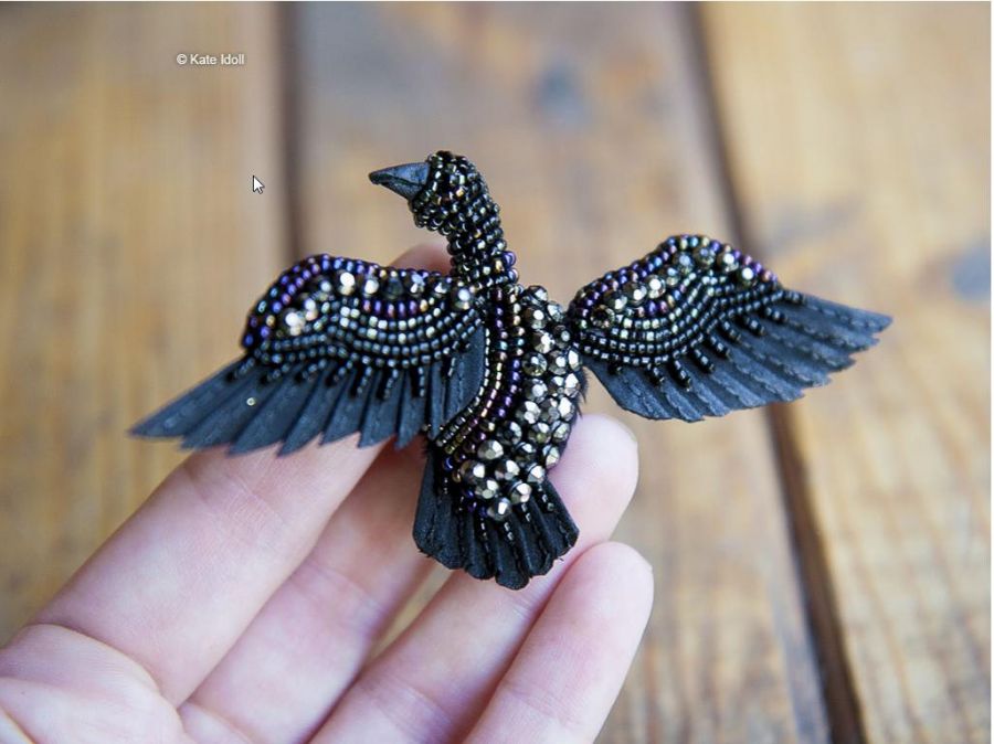 Вебинар: Скульптурная вышивка на примере миниатюрной птички-броши (Kate Idoll)