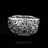 Коловрат. Перстень со славянским оберегом. Размер 20. Медицинская сталь