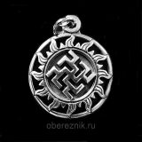 Цветок папоротника ( Одолень трава) - славянский оберег. Двухсторонний кулон, нержавеющий сплав.