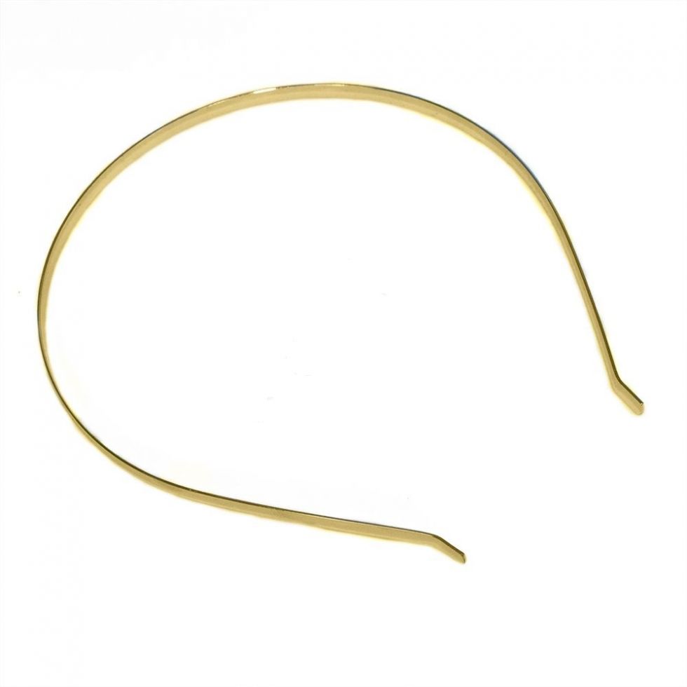 фото Ободок для волос металл цвет золото ширина 5 мм. ОВ 1.4.2
