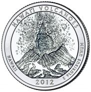 ПАРК №14 США - 25 центов 2012 год. Национальный парк Хавайи-Волкейнос. UNC