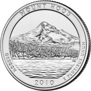 ПАРК №5 США - 25 центов 2010 год. Орегон. Национальный лес Маунт Худ. UNC
