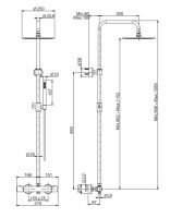 Душевая стойка с однорычажным смесителем Fima - carlo frattini Wellness F3255/R256CR схема 2