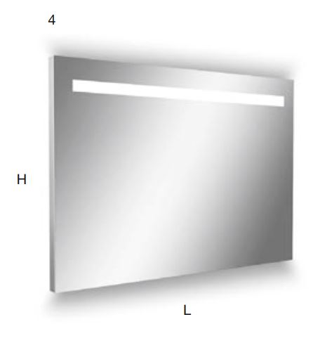 Зеркало с белой светодиодной подсветкой Antonio Lupi Spio Spio650W72 схема 2
