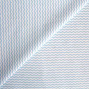 Лоскут трикотажной ткани Зиг-заг голубой 50*30 см.