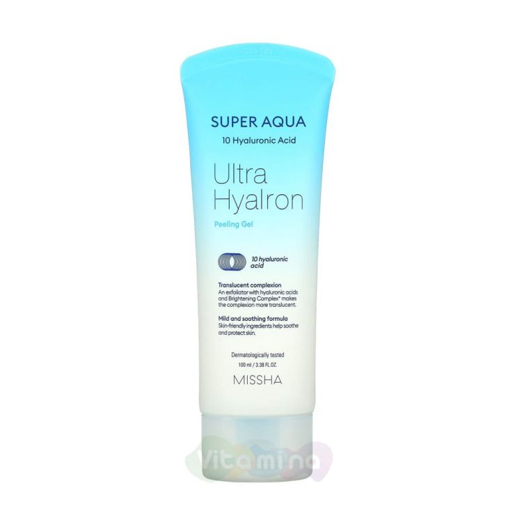 Missha Гель-пилинг для лица с гиалуроновой кислотой Super Aqua Ultra Hyalron Peeling Gel, 100 мл