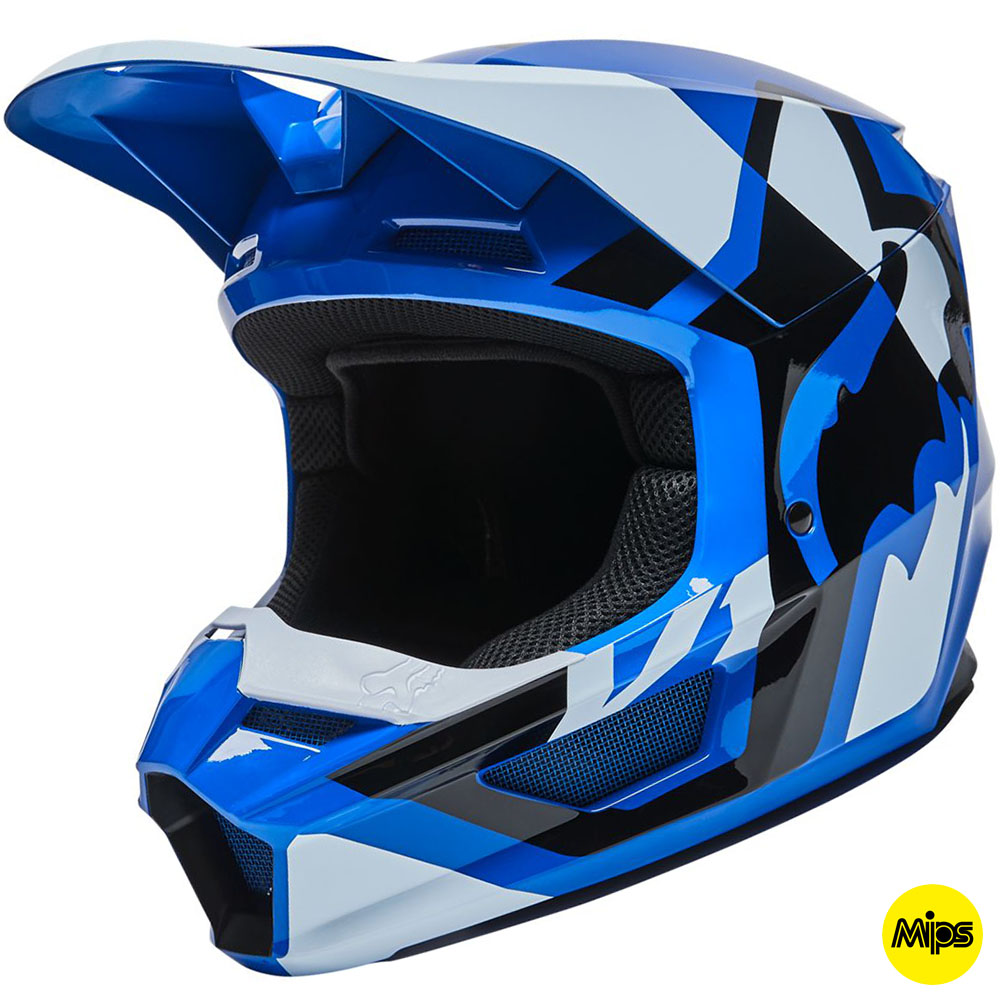 Fox V1 Lux Blue MIPS (2022) шлем внедорожный