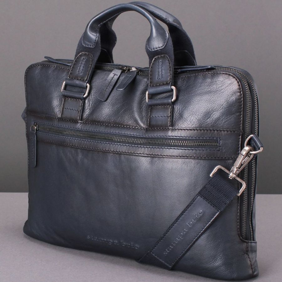 Кожаная мужская сумка-портфель Stampa Brio