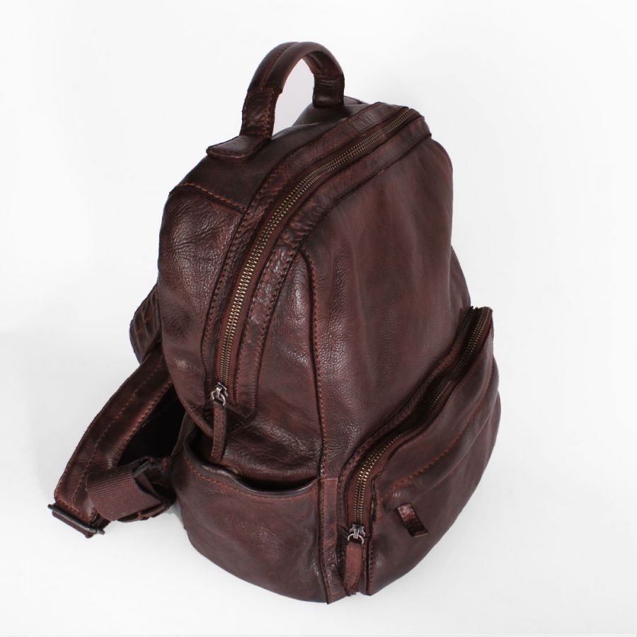 Кожаный рюкзак Stampa Brio 7143-25176SW CHOCOLATE