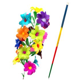 DELUXE Rainbow Cane to Flower Разноцветная трость превращается в букет из 21 цветка