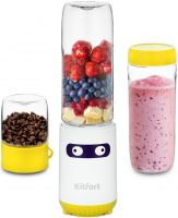 Блендер Shake & Take KitFort KT-3033-5 (бело-желтый, 2 в 1) (НОВИНКА)