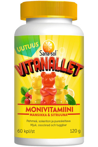 Sana-sol Vitanallet Multivitamins strawberry-lemon 60 шт