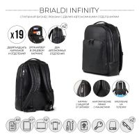 Мужской рюкзак с 2 автономными отделениями BRIALDI Infinity (Инфинити) relief