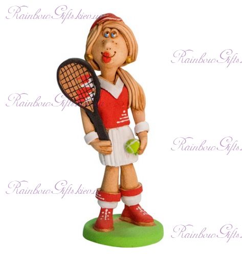 Статуэтка "Теннисистка с ракеткой"