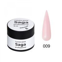 База для гель-лака камуфлирующая с шиммером Saga Professional Cover Base Shimmer №09, 15мл