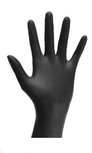 Перчатки нитровинил размер М, Черные, 50 пар.