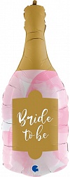 Бутылка Свадебное Шампанское, Розовый, 1 шт., 36''/91 см, Grabo