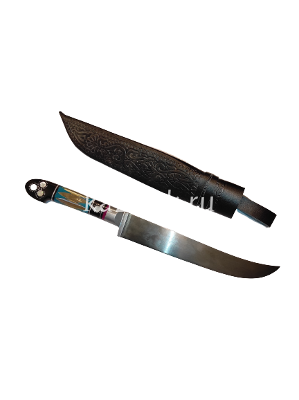Пчак Узбекский нож,ручка пластик,зеркало, шх-15