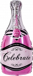 Бутылка Шампанское, Розовый, 36''/91 см