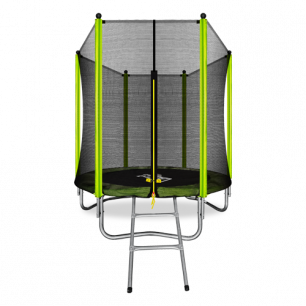Батут с внешней страховочной сеткой и лестницей Arland 6FT (Light green) 