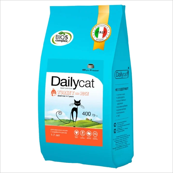 Сухой корм для кошек DailyCat Adult Turkey & Rice с индейкой и рисом