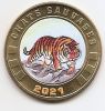 Амурский тигр 3 франка Остров Тромлен  2021