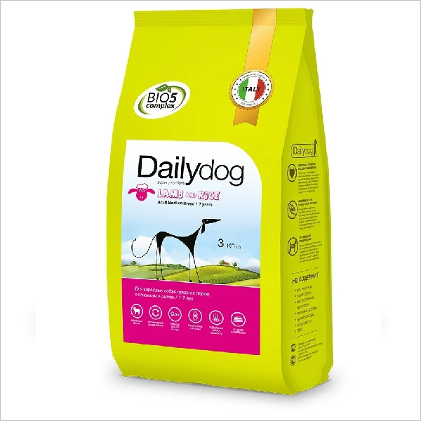 Сухой корм для собак средних пород Dailydog Medium Breed Lamb с ягненком