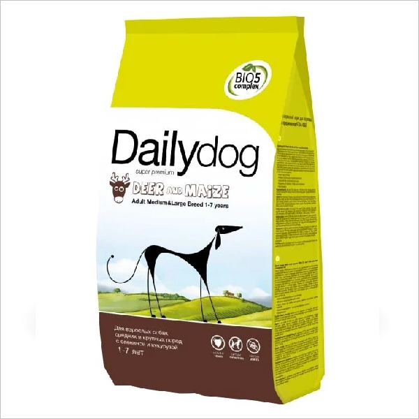 Сухой корм для собак средних и крупных пород Dailydog Medium & Large Breed Deer & Maize с олениной
