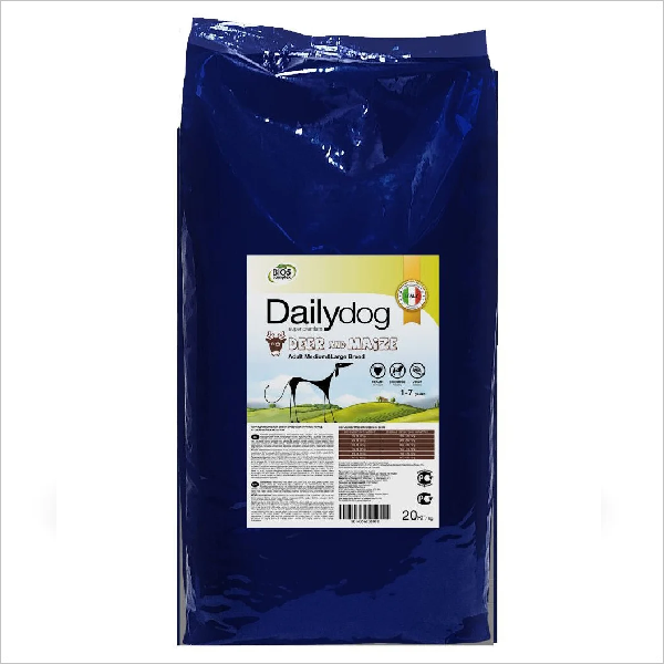 Сухой корм для собак средних и крупных пород Dailydog Medium & Large Breed Deer & Maize с олениной 20 кг