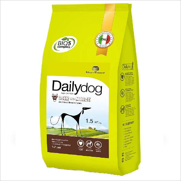 Сухой корм для собак мелких пород Dailydog Small Breed Deer & Maize с олениной