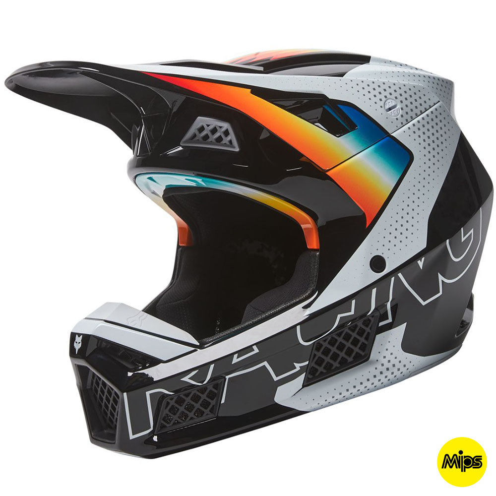 Fox V3 RS Relm Black/White MIPS (2022) шлем внедорожный