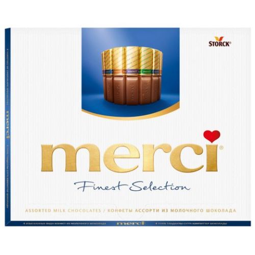Şokolad dəsti Merci Assorti 4 cür şokolad 250 gr