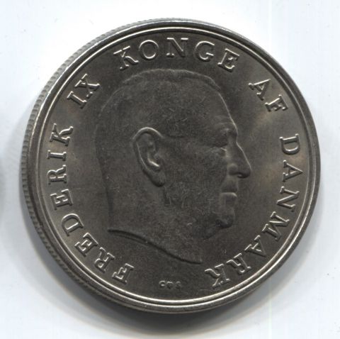 5 крон 1965 Дания AUNC