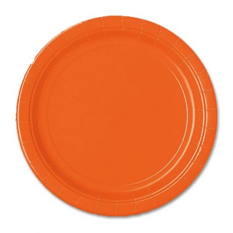 Набор оранжевых тарелок (17 см, 8 шт)