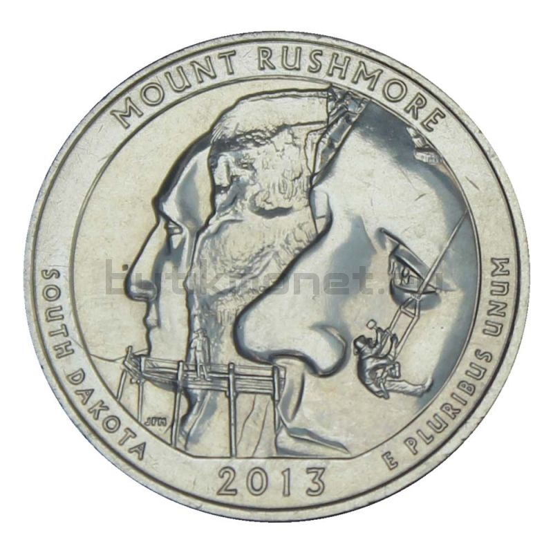 25 центов 2013 США Национальный мемориал Маунт-Рашмор S